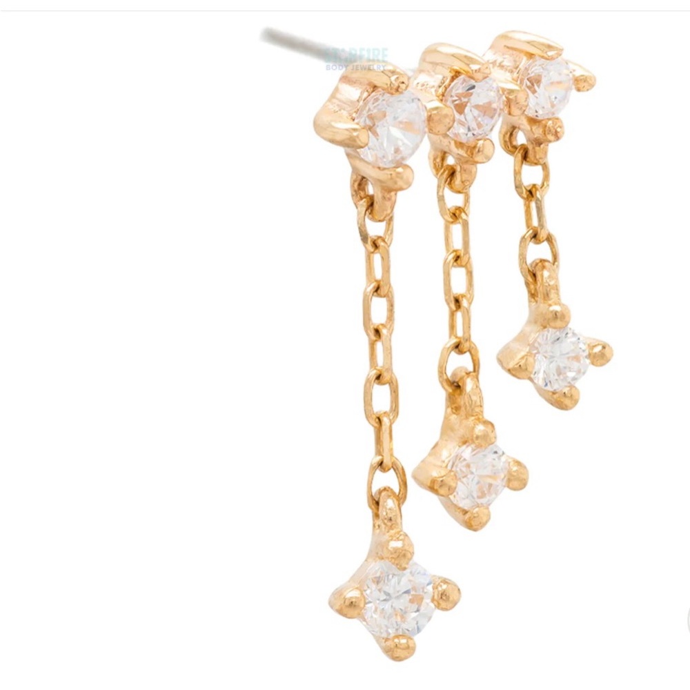 Buddha Cascade Threadless End Yellow Gold